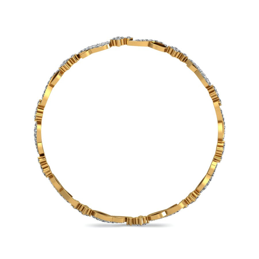 1.52ct Infinity Twirl Natural Diamond Bangle-SOLITAIREKART